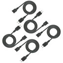延長コード 0.1m~10m 1個口 ブラック 10cm~10m 15A 1500W 耐トラッキング 二重被覆 絶縁キャップ ACアダプター すっきり接続 コンセント ちょっとコード ソフト 電源コード 延長ケーブル 連結可