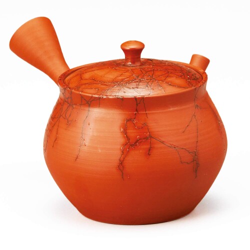 ヤマキイカイ 玉光朱泥ツバ丸藻掛 急須 200cc