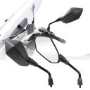 (BM SHOP) バイク ミラー 汎用 バイク用ミラー 左右2点セット サイドミラー バイク用 (ブラック, 8mm)