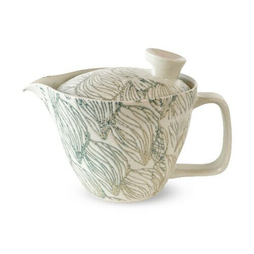 J-kitchens 急須 波佐見焼 日本製 茶こし付き 240m 大 一人用 ~ 二人用 つぼみ 小 ライトブルー ティーポット 本体 電子レンジ対応 食洗機対応