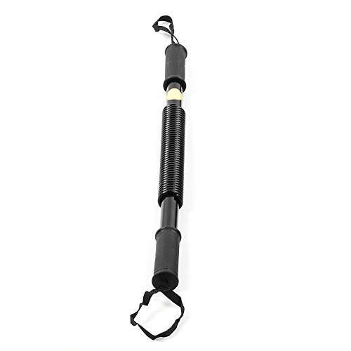 Arm Power Twister Exerciser Spring Forearm Strength Muscle Trainer Chest Expander-Black(20KG)