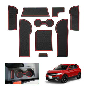 フォルクスワーゲン T-Cross 2019年〜現行 新型 専用 純正 tcross ゴムマット ドアポケットマット tcross ラバーマット ゴム 防音 ドリンクホルダー t-cross アクセサリー ドレスアップ インテリ