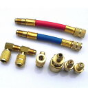 A / C空調マニホールド変換黄銅アダプタホースセットR134a R12