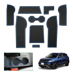 フォルクスワーゲン T-Cross 2019年〜現行 新型 専用 純正 tcross ゴムマット ドアポケットマット tcross ラバーマット ゴム 防音 ドリンクホルダー t-cross アクセサリー ドレスアップ インテリ