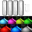 Koongloong(コオングロオング) LED カーテシランプ ドアランプ RGB 赤外線センサー 車 ドア ライト 白 赤 緑 青 黄 ピンクパープル アイスブルー 点滅モード 追突防止 警告灯 ドアライト 車