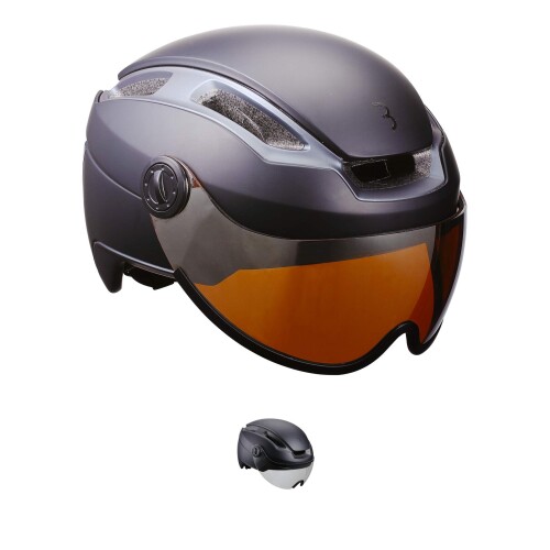 BBB(ビービービー) ヘルメット マットブラック M(54-58cm) INDRA FACESHIELD (インドラ フェイスシールド) BHE-56F(4)