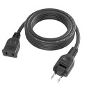 延長コード 0.1m~10m 1個口 ブラック 10cm~10m 15A 1500W 耐トラッキング 二重被覆 絶縁キャップ ACアダプター すっきり接続 コンセント ちょっとコード ソフト 電源コード 延長ケーブル 連結可
