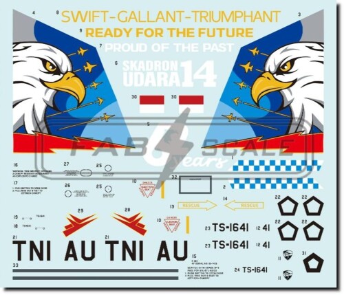 ファブスケール 1/48 F-16C ブロック25 85-1415 インドネシア空軍 ピッチブラック 2024年 エッチング付..