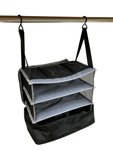 そのままクローゼット クローゼット吊り下げ収納 3段 持ち運びに便利 旅行 出張