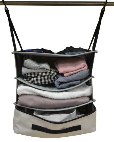 そのままクローゼット クローゼット吊り下げ収納 3段 持ち運びに便利 旅行 出張