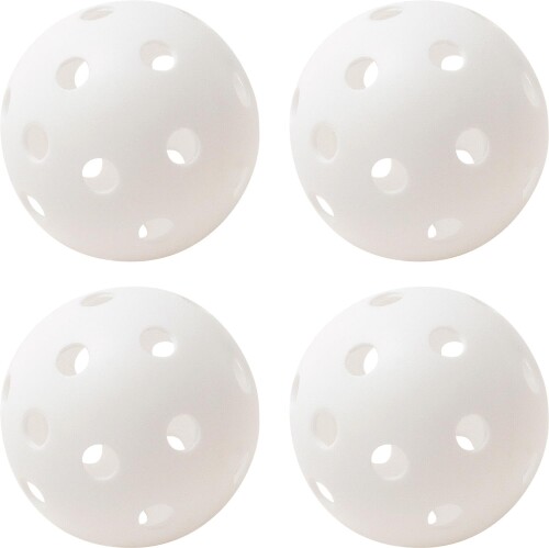 ユニックス(Unix) 野球 練習グッズ トレーニングボール 穴あきボール Super Hit Ball ホワイト 4個入 BX18-28