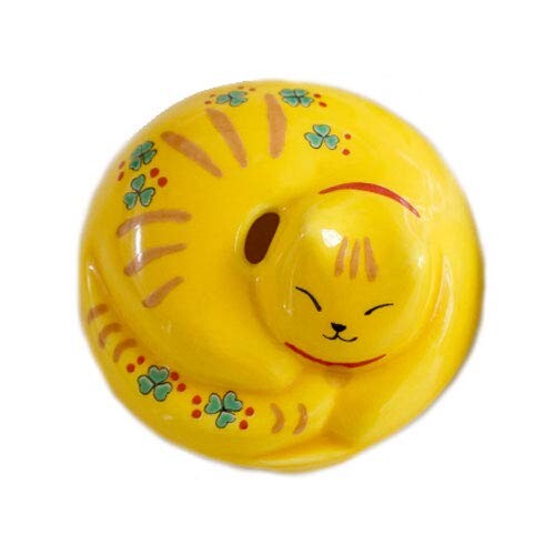 有田焼 排水口カバー ねこ トラ（黄） 抗菌 清潔 おもてなし 日本製