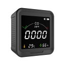 HAKINAKU 一酸化炭素チェッカー 温度計 湿度計 3in1 キャンプ用 検知器 測定器 CO検出器 携帯用 大画面 USB Type-C 充電式 大容量電池内蔵 充電ケーブル付き 日本語説明書付き