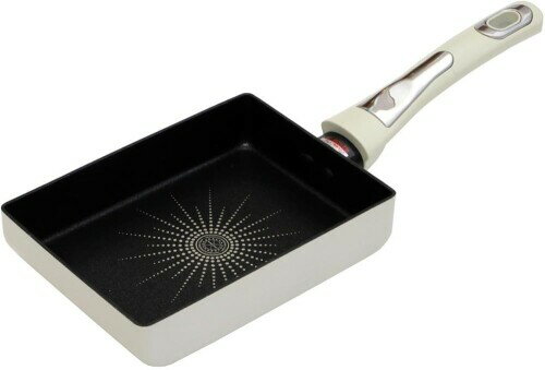 谷口金属 ちょっと深めで使いやすい 玉子焼き 卵焼き フライパン 13×18cm IH ガス火対応 軽量 PFOS PFOA フリー ハードコート こびりつきにくい ホワイト