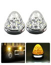 Cartist LED サイドマーカーランプ 路肩灯 両面発光 トラック専用 IP67 DC 10-50V 無極性 丸型 新型LEDマーカー 高輝度 色選択可 ...