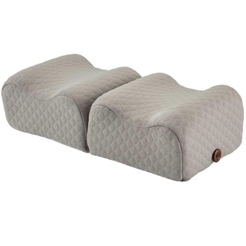 トップラボ(Top Labo)2WAY 低反発足まくら グレー 就寝用 むくみ予防 腰痛対策 浮腫対策 足の疲れ リラックス 横向き 高め ベッド 足置き ふくらはぎ フットピロー 足用 足首 フットレスト