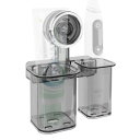 Linkidea 壁掛け式 歯ブラシホルダー バスルーム用 プラスチック 粘着式 2スロット 歯ブラシハンガー オーガナイザー Oral-B iO シリーズ、S...