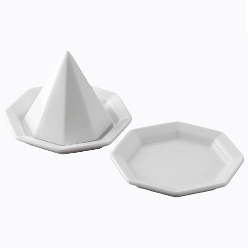 日本陶彩 福招き 八角盛り塩