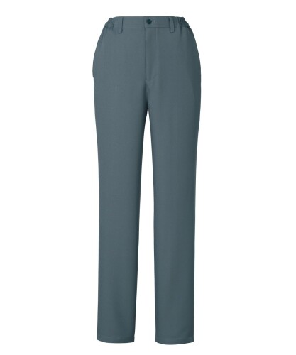 (プロフィーリング) レディースパンツ（ノータック） 脇ゴム ストレッチ チノパン 介護 チャコール S