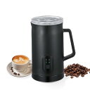 Hosioe 電動ミルク泡立て器 4-in-1 400W 580ml/19.61oz ホットおよびコールドミルクフォーマー サイレント操作 滑り止め ステンレススチール ミルクスチーマー ラテ カプチーノ マキアート ホッ