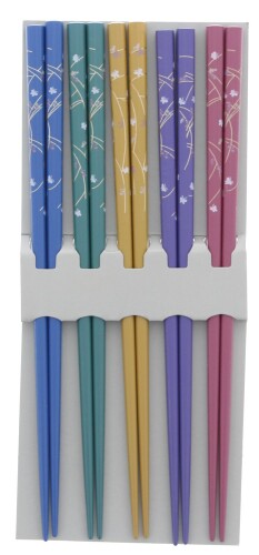 イシダ 日本製 箸 客用 5膳セット 乾漆楽園 木製 (天然木) 23cm 67246