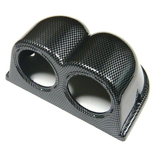 Customize(カスタマイズ) 52[ファイ]用 2連 メーターフード 2インチメーター用 カーボン調 メーター ホルダー