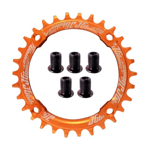 Jgbike ラウンドオーバルチェーンリング 104mm BCD chainring 30T 32T 34T 36T 38T 8 9 10 11 12スピード MTB XCトレイルe-バイクファットバイクマウンテンバイク用ナローワイドシングルチェーンリング