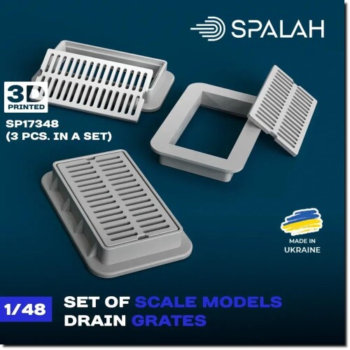 スパラッハ 1/48 排水格子 3個入 レジンキット SPU17348 (情景)