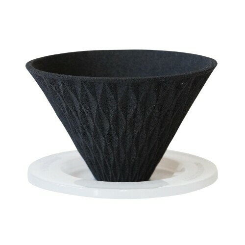 コフィル COFIL フロー flow 波形 セラミック コーヒーフィルター ドリッパー 専用ベース付 ブラック ..