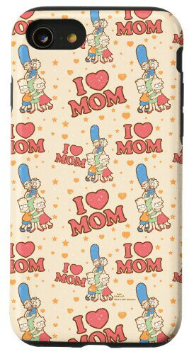 シンプソンズ I Love Mom パターン 母の日 バースデー ギフト スマホケース iPhone SE (2020) / 7 / 8 用