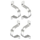 DTGN 94x18x50 mm 長さx幅x高さ ツーホールストラップ 4個 産業50 mm径パイプ固定用 304ステンレス鋼 リジッドパイプストラップクランプ シルバートーン