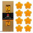 蜜蝋のティーライトキャンドル 手作り24個 Beeswax Tealight Candles 透明カップ 6-7時間燃焼時間 家の装飾 安息日 結婚式 緊急用 ...