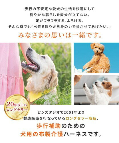 アシスタントバンド (Assistantband) 国産デニム 犬の介護用胴輪 歩行補助ハーネス (持ち手2, 胴回り90-95) 3