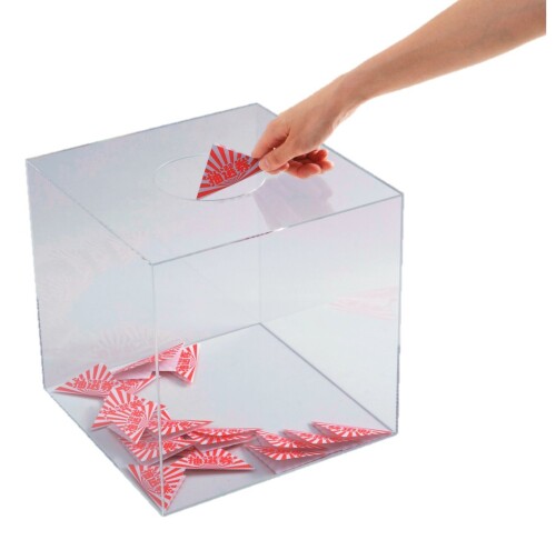 アクリル抽選箱　　透明　（W300×D300×H300）