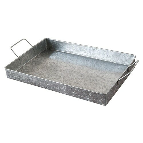 ヘッズ(Heads) ブリキトレイ シルバー W360×D240×H45mm M 片面デザイン 1個 HEADS ZYU-BTM