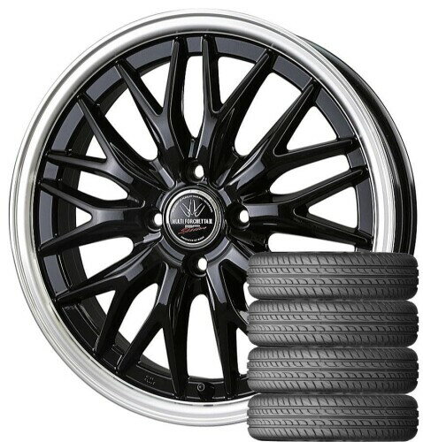 ロクサーニ マルチフォルケッタ II (15×4.5J 4-100 +45) ブラック/リムポリッシュ + NEXEN(ネクセン) N priz SH9J 165/55R15