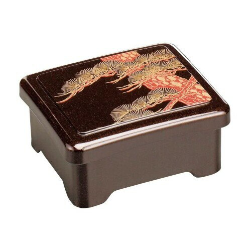 J-kitchens うな重 重箱 内隅丸光月丼重 梨地老松内朱 鰻 (うなぎ) 重箱 日本製 在891