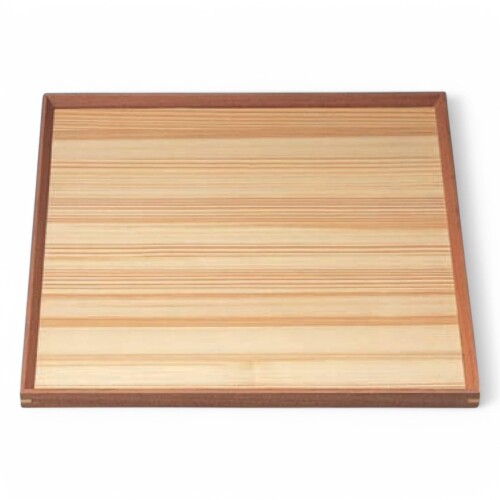 J-kitchens ランチョンマット 盆 日本製 便利グッズ 盆 トレー 木尺 1組手白木角 クリヤー仕上