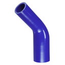 X AUTOHAUX シリコンホース シリコンパイプ ラジエーターホース 1個 内径32-42mm 長さ102mm エルボ45度 ブルー車 建設機械 工業用 ク...