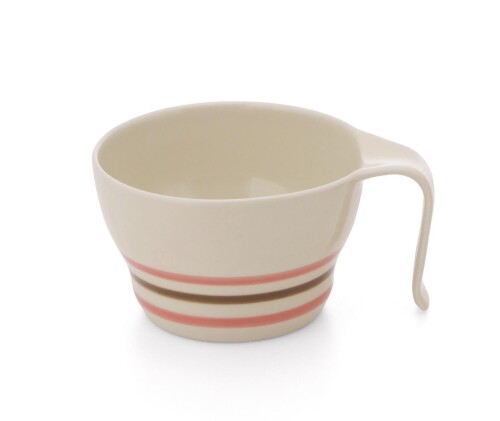 丸利玉樹利喜蔵商店(Maruritamaki) 器 食器 持ち手付 スープボウル 収納便利 な スープカップ （レッドライン・1個）