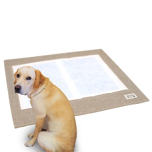 サンベルム(Sanbelm) 犬用 猫用 トイレの下に敷くマットL アイボリー 100×86cm PallyPallyPET はっ水加..