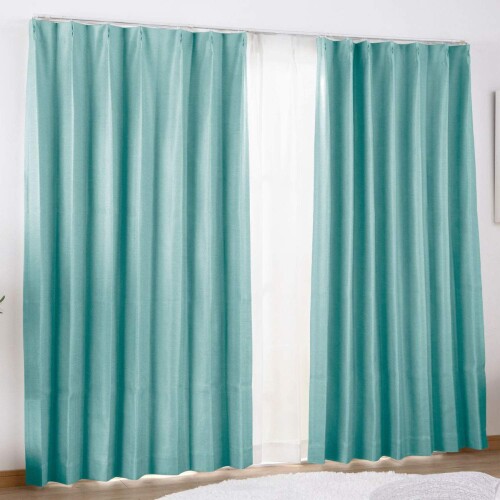 シーフィールド 完全遮光 断熱 防音 コーディング カーテン 幅200×178cm丈：1枚 スカイブルー HZ-KS-N