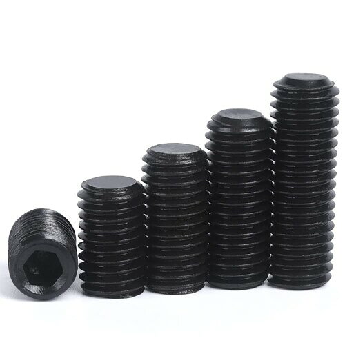 20本入 六角穴付止めネジ M3ねじ黒 イモネジ セットホーローセットネジ (M3*5)