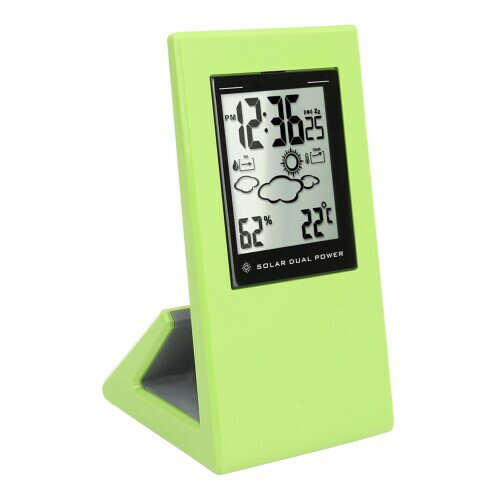 Zerodis ソーラー発電多機能時計 天気温度湿度時計 デスクトップソーラー天気時計 LCDディスプレイ タイミング温度と湿度機能 家庭 オフィス 学校 ホテル (緑の恐竜スタイル) Zerodis ソーラー発電多機能時計 天気温度湿度時計 デスクトップソーラー天気時計 LCDディスプレイ タイミング温度と湿度機能 家庭 オフィス 学校 ホテル (緑の恐竜スタイル)
