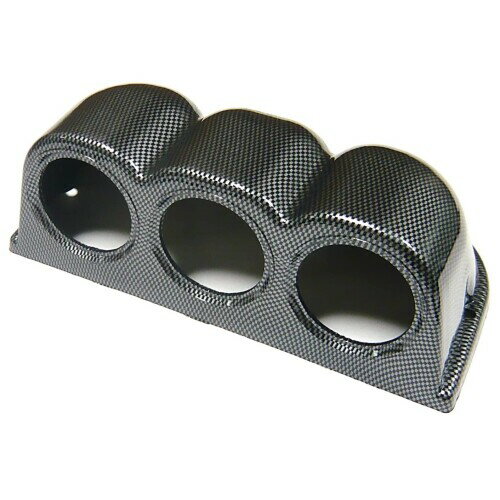 Customize(カスタマイズ) 52[ファイ]用 3連 メーターフード 2インチメーター用 カーボン調 メーター ホルダー