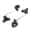 Artudatech ウインドスクリーン ブラケット 標準 ハンドルバー ウインドシールド マウント クランプ 7/8インチ 22mm ブラック(2)