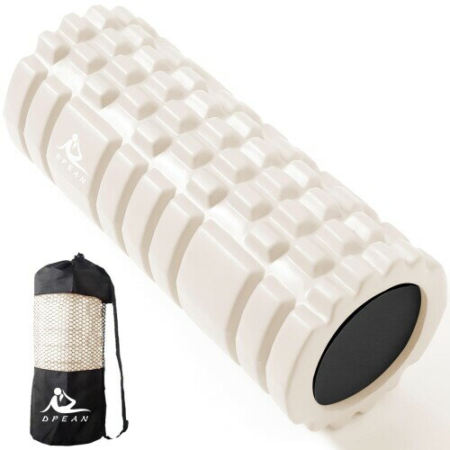 フォームローラーDPEAN 筋膜リリース グリッド ソリッドコア 割れない 3種類凹凸の設計 ヨガローラー ..