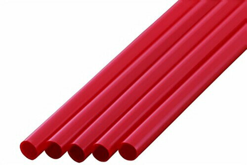 シバセ工業 539わらおストロー ジュース用ロング ストレート 口径6mm×30cm 包装なし 500本入 赤 日本製