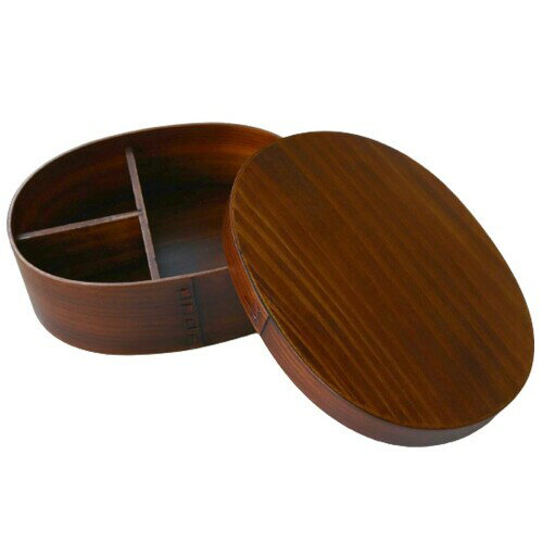 J-kitchens 曲げわっぱ 弁当箱 木製 大判型 一段 弁当 漆 19cm × 15cm × 6cm 900ml