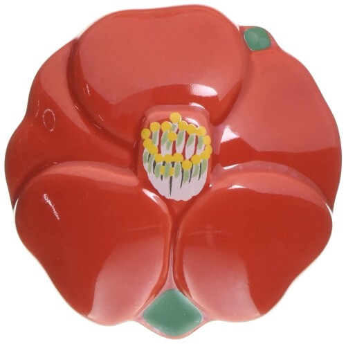 有田焼 排水口カバー 花 抗菌 清潔 おもてなし 日本製 有田陶芸 つばき サイズ:直径7cm 高さ2.6cm